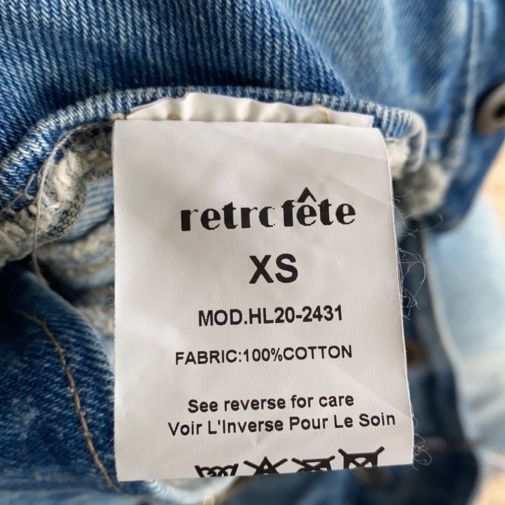 NWT RETROFÊTE Kay Denim Skirt XS - Picture 8 of 9